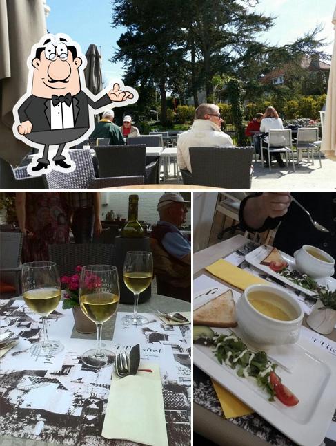 Parmi les différentes choses de la intérieur et la nourriture, une personne peut trouver sur Restaurant Het Vlierhof