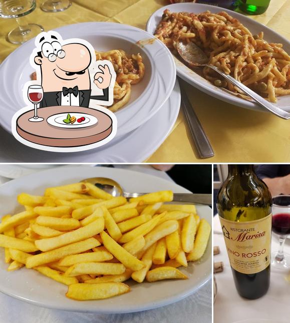 La cibo e vino del ristorante