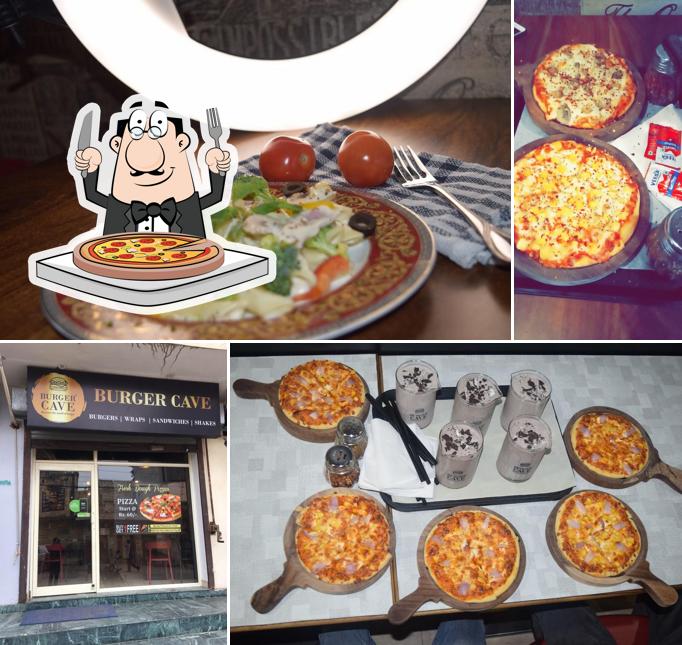 Order pizza at BURGER CAVE (Pure Veg) -Best Burger Restaurant in Dera Bassi Best Pizza Restaurant