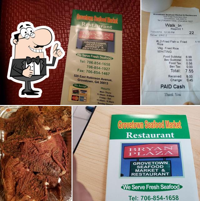Grovetown Seafood Market and Restaurant in Grovetown Restaurant menu