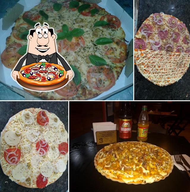 Peça pizza no Na Brasa Restaurante e Pizzaria