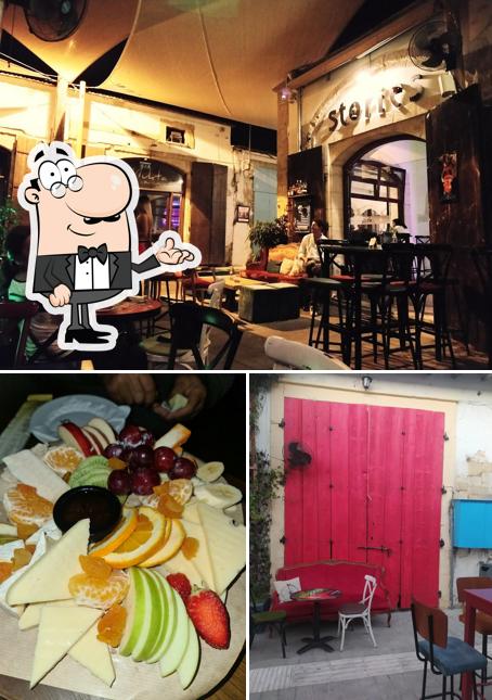 Voici la photo représentant la intérieur et nourriture sur Stories Coctail & Wine Bar