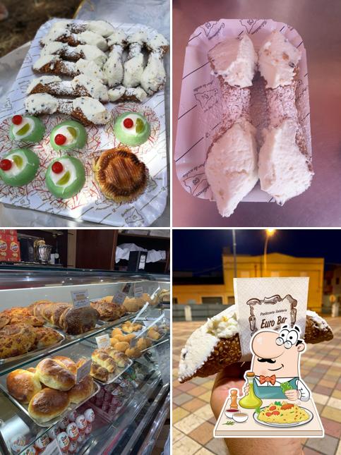 Platti al Euro Bar cannoli siciliani