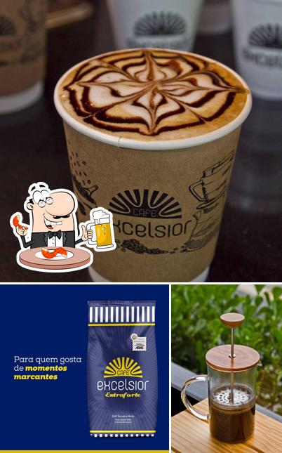 Desfute uma tulipa de cerveja leve ou escura