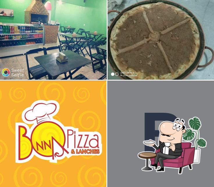 O interior do Bonna Pizza & Lanches