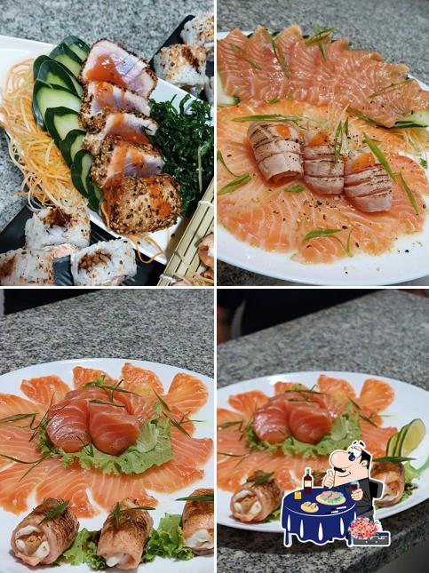 Sashimi em Sushi barca