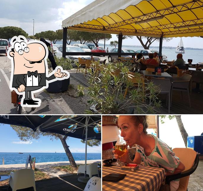 Gli interni di Piranček beach bar