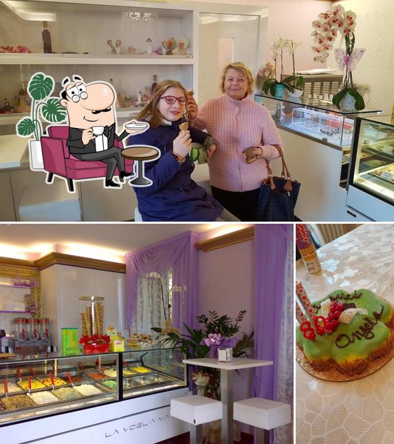 La photo de la intérieur et nourriture de Gelateria La Voglia Matta’s