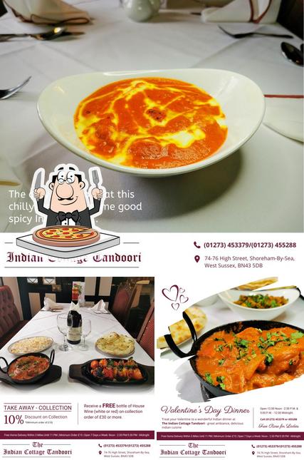 Try out pizza at The Indian Cottage Restaurant