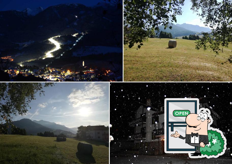 Goditi la vista dagli esterni di Hotel Garni Edy Daiano Cavalese