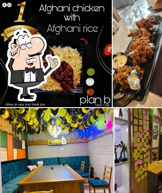 This is the image showing interior and food at Plan B Resto Cafe