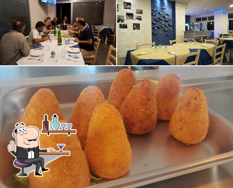Tra le varie cose da Ristorante Pizzeria Napul'è Mirto Crosia si possono trovare la interni e cibo