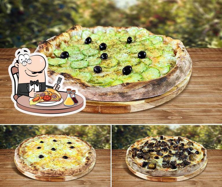 Escolha diferentes variedades de pizza