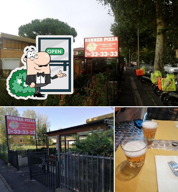 Voici la photo représentant la extérieur et bière sur Runner Pizza