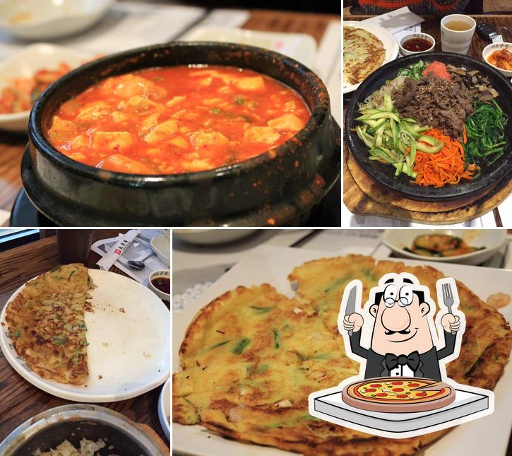Order pizza at SGD DUBU SO GONG DONG TOFU & KOREAN BBQ