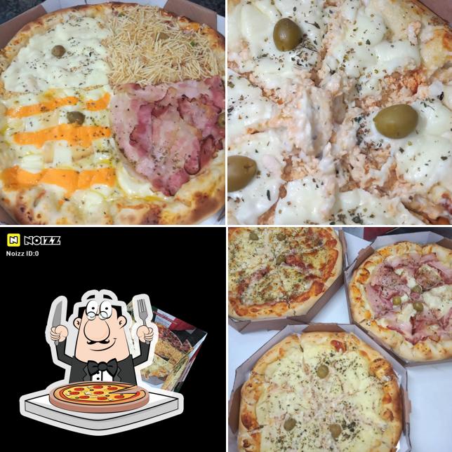 Escolha pizza no Tio João Pizzaria