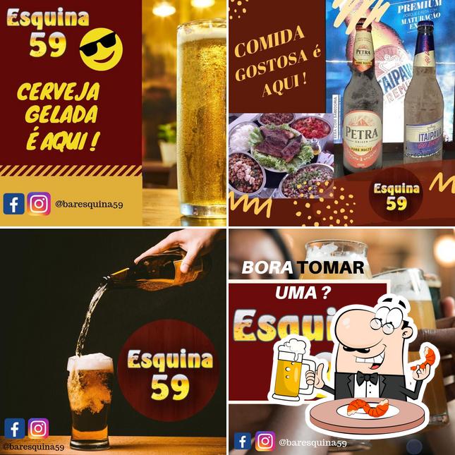 Esquina 59 Bar E Restaurante fornece uma seleção de cervejas