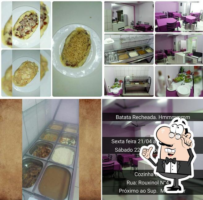 Entre diferentes coisas, interior e comida podem ser encontrados no Restaurante Cozinha da Cris