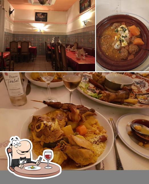 This is the photo displaying food and interior at L'Escale au Maroc