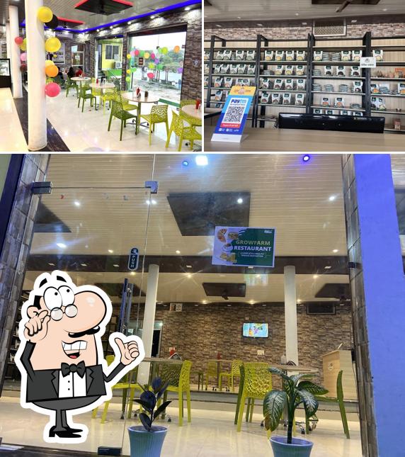 The interior of Growfarm Restaurant
