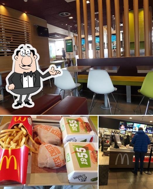 La photo de la intérieur et nourriture concernant McDonald's