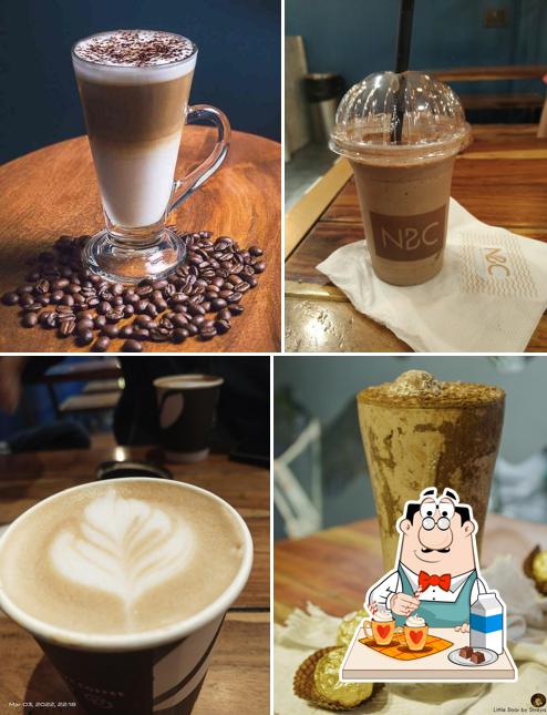 Order different beverages available at Nothing Before Coffee