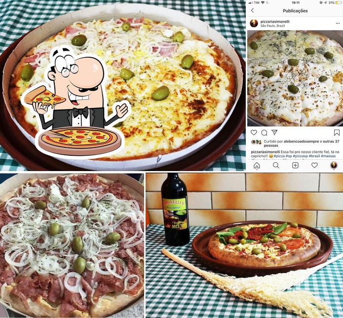 Peça pizza no Pizzaria Simonelli - Tradição e Qualidade desde 1994 - Delivery de pizzas e calzones