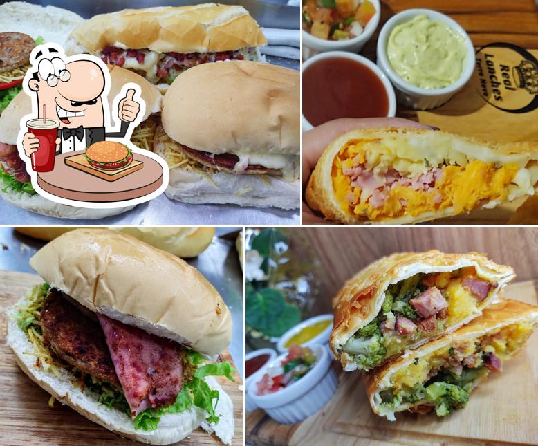 Real Lanches E Pastéis oferece uma seleção de opções para os amantes dos hambúrgueres
