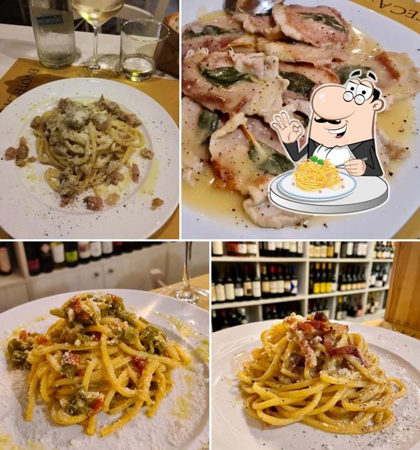 Spaghetti alla carbonara al Enoteca Romana