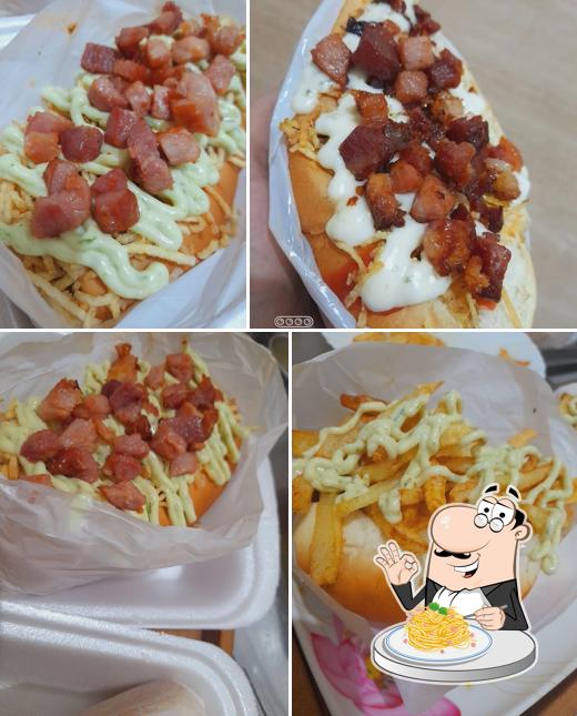 Espaguete carbonara em Pitbull Cachorro Quente