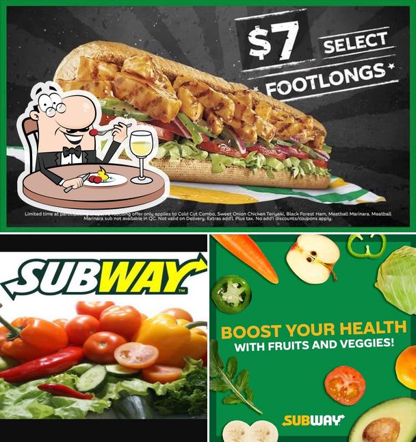 Nourriture à Subway