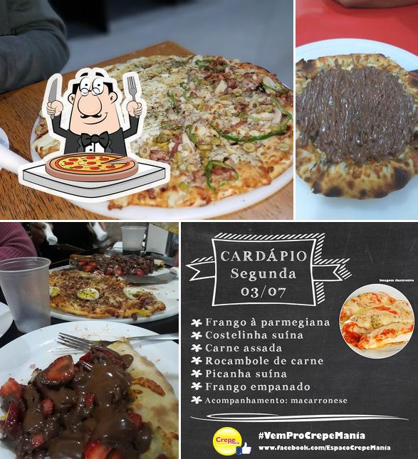 Experimente pizza no Restaurante Crepe Mania