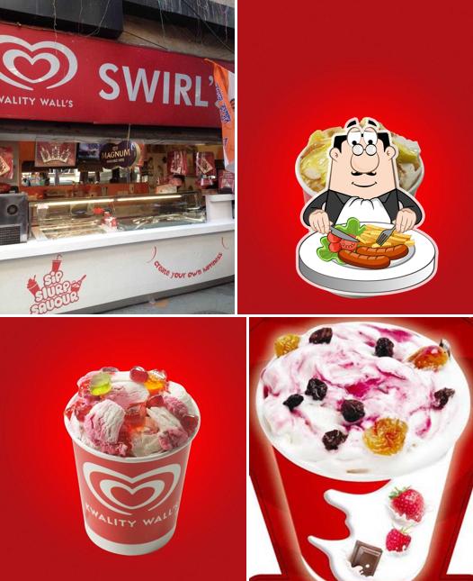 Food at Kwality Wall's Swirl's