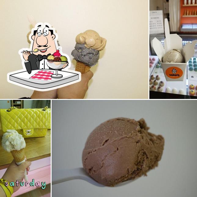 Wong's Ice Cream offre un nombre de plats sucrés