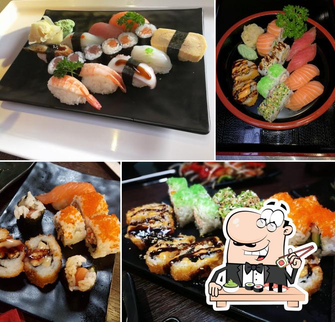 Sushi ist ein beliebtes Gericht, das aus Japan stammt