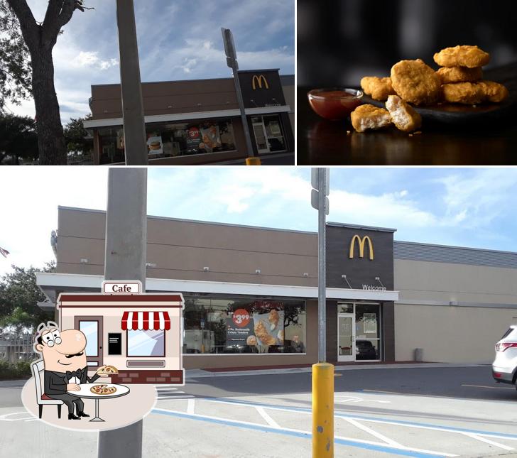 McDonald's is distinguished by exterior and food