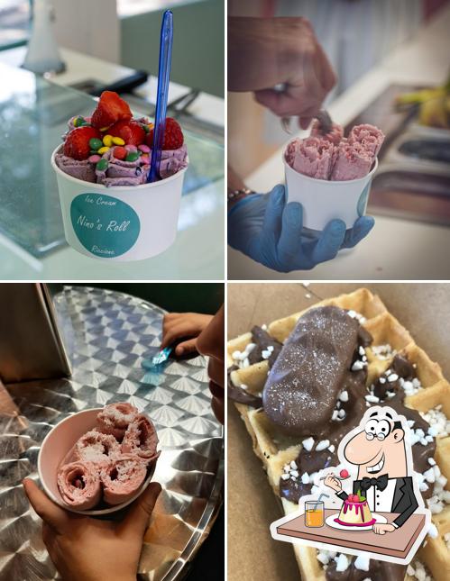 Nino's Roll Ice Cream serve un'ampia varietà di dessert