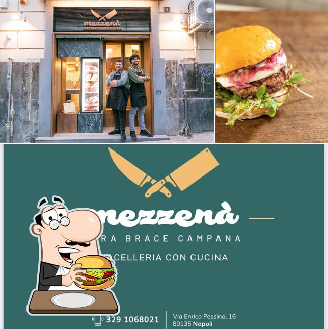 Ordina un hamburger a Mezzenà Macelleria Con Cucina