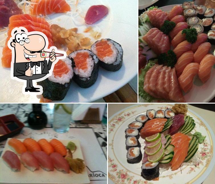 Escolha diferentes opções de sushi