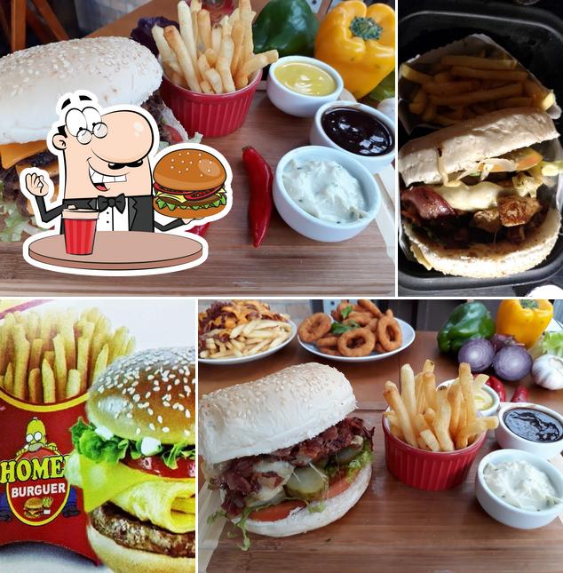 Experimente um hambúrguer no Homer Burguer