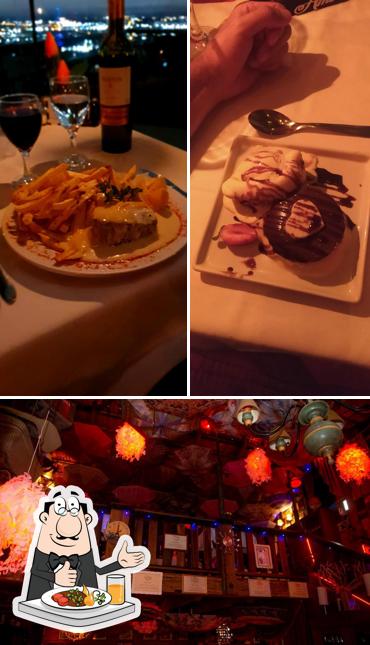 Dê uma olhada a foto apresentando comida e balcão de bar no Bistrô Panorâmico