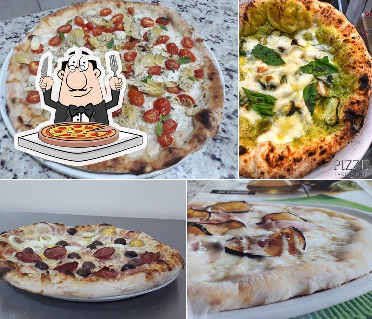 Consiga diferentes variedades de pizza