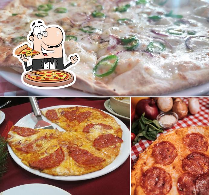 Experimente pizza no Santa Lúcia Pizzaria Restaurant