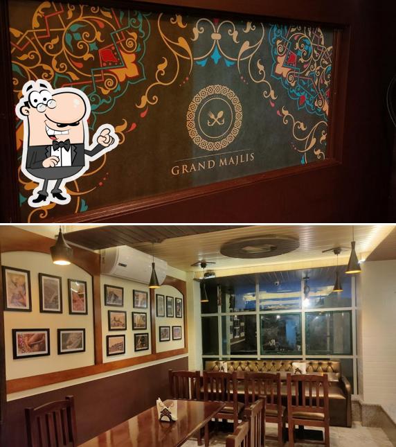 Take a seat at one of the tables at Grand Majlis