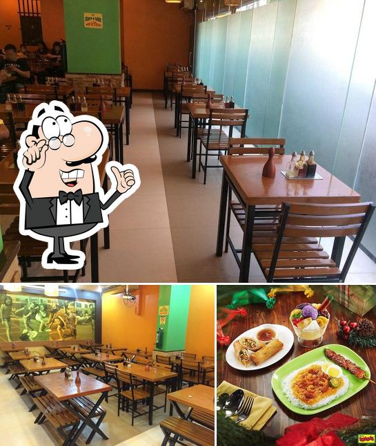 The image of Mang Inasal’s interior and dining table