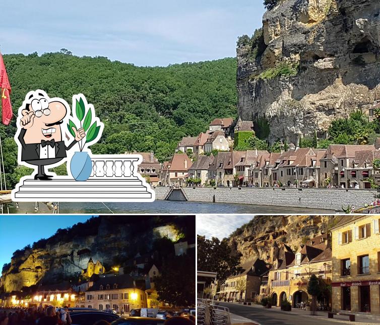 L'extérieur de Hôtel La Roque Gageac - L'Auberge des Platanes