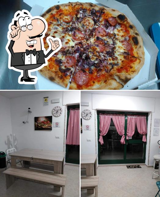 Dai un’occhiata alla foto che raffigura la interni e pizza di Pizzeria C'è Pizza Per Te