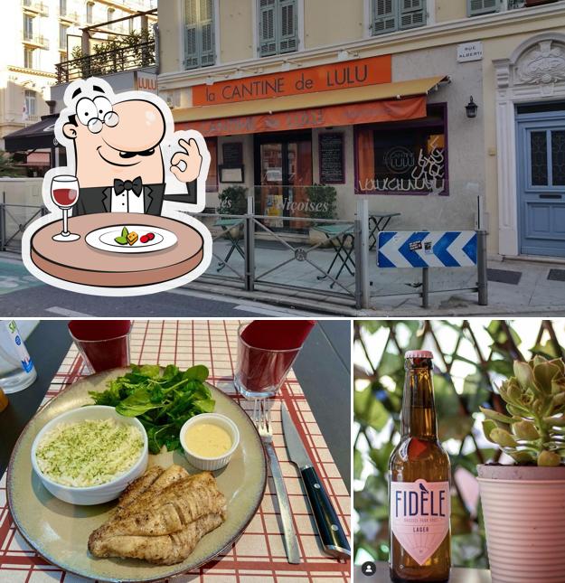 Voici la photo indiquant la nourriture et bière sur le bistrot de jeff