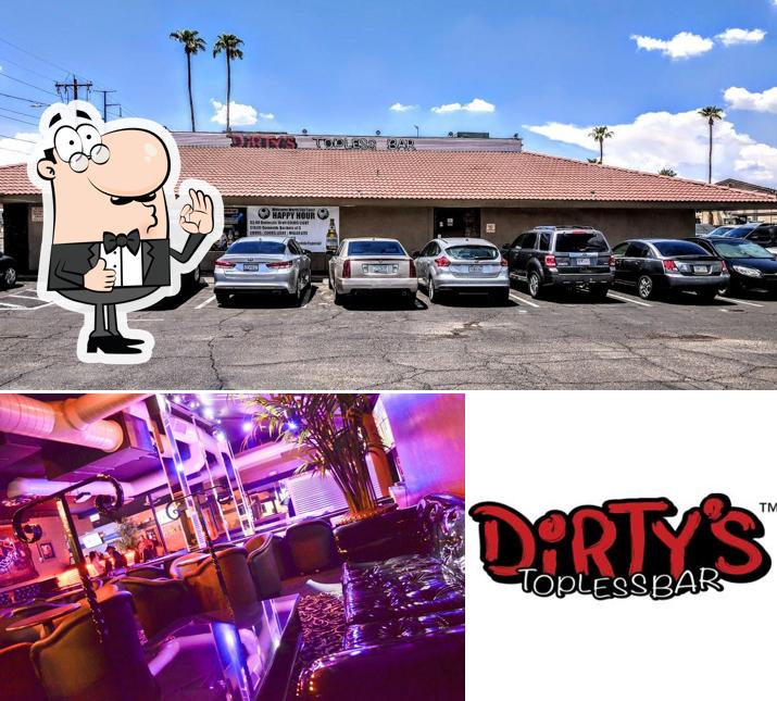 Это снимок паба и бара "Dirty's Topless Sports Bar & Grill.