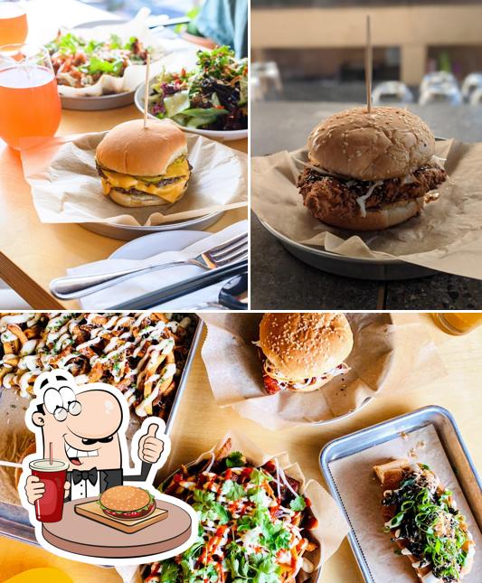 Treat yourself to a burger at Side Hustle Snack Bar